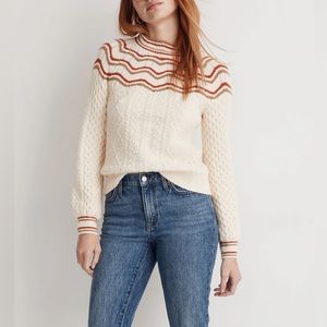 Madewell Pickard Mockneck Retro Knit Sweater
